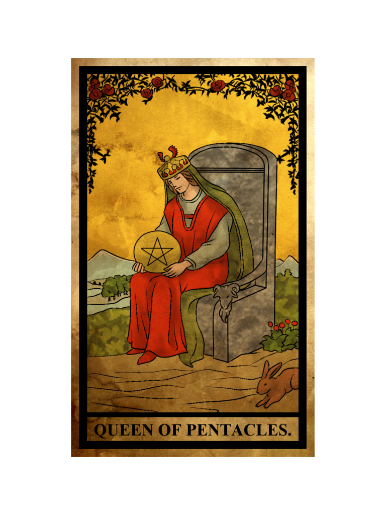 ペンタクルス（金貨）のクイーン（女王）